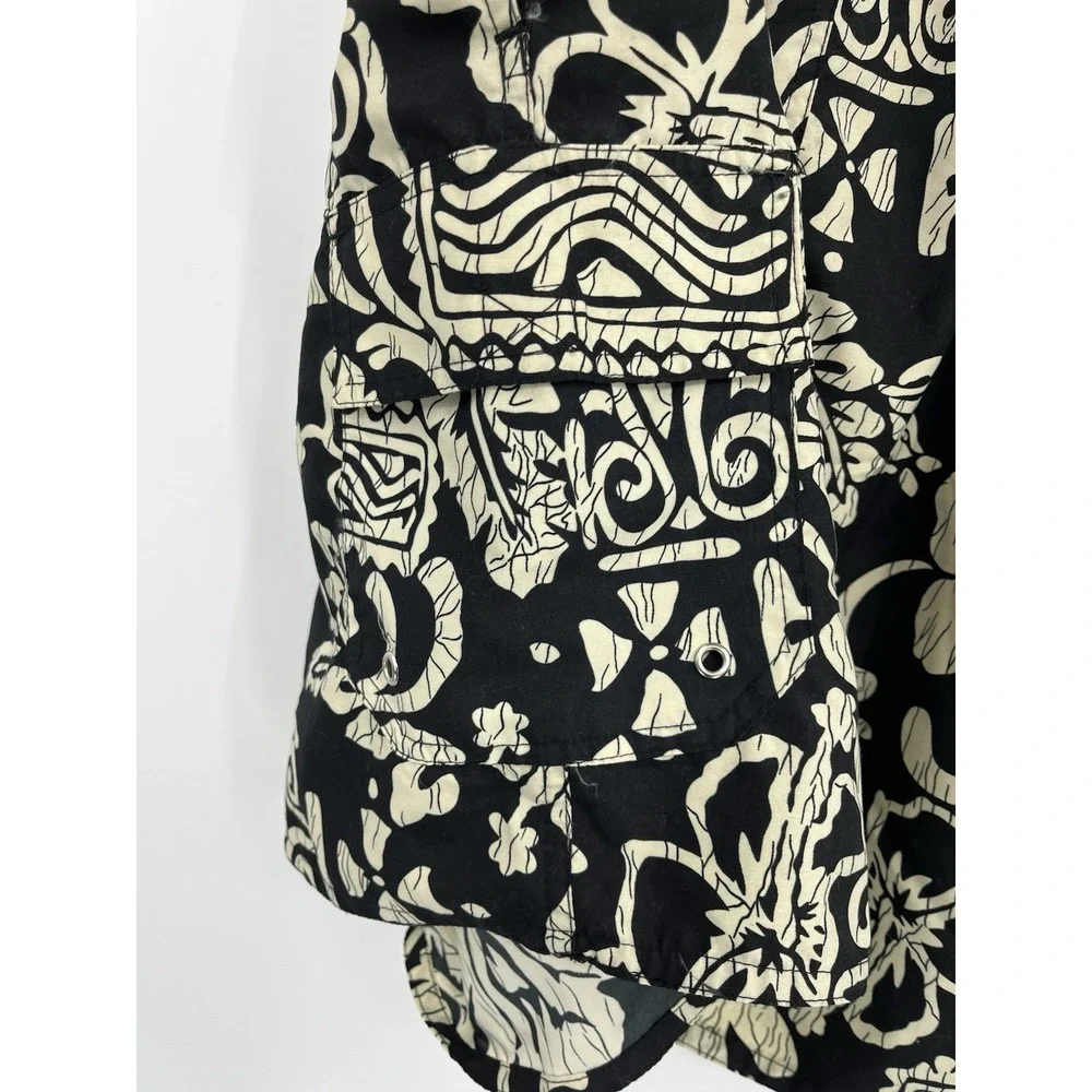Natural Life Tropical Tiki Print Swim Trunks XL Mesh Lined Drawstring Pockets